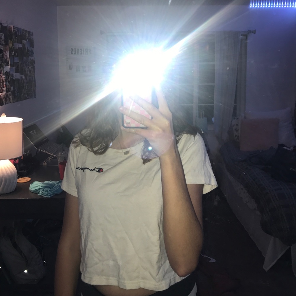 Champion cream crop top